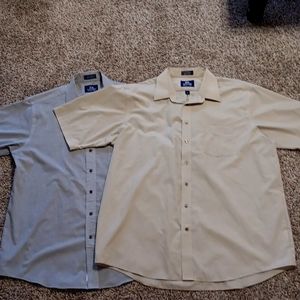 TWO Stafford Wrinkle Free Button Ups Sizes 17 and 18